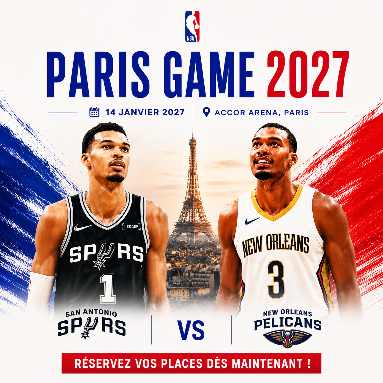 Événement basketball Paris - 14 janvier 2027
